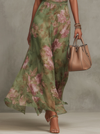 Livia | Abito Maxi Halter Floreale Elegante