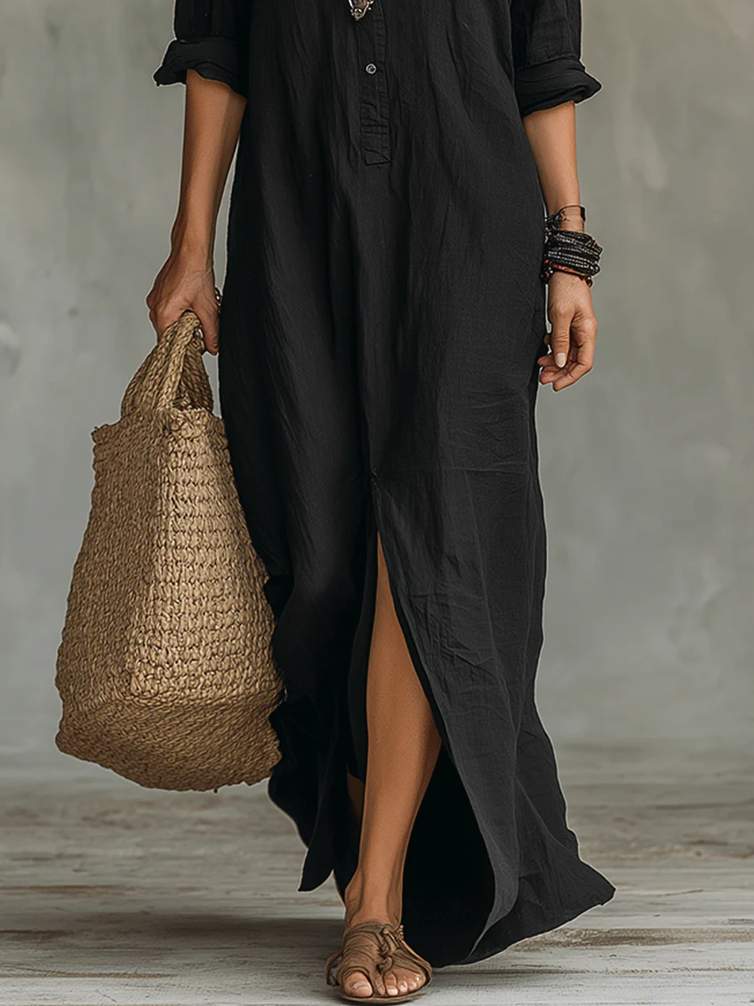 SOL | Vestido largo de corte sencillo y favorecedor. Ropa versátil para el día a día
