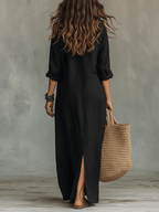 SOLEIL | Robe longue à la coupe simple et flatteuse. Un vêtement polyvalent pour le quotidien