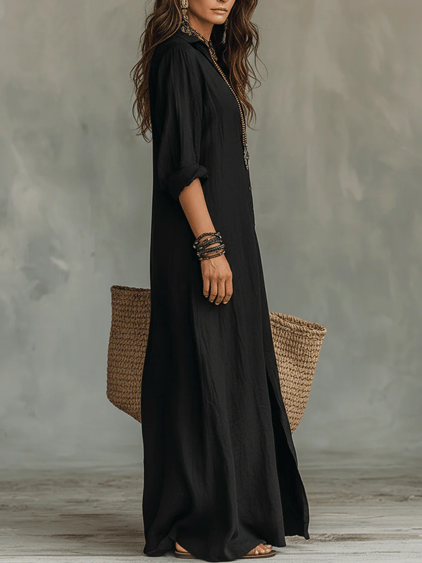SOL | Vestido largo de corte sencillo y favorecedor. Ropa versátil para el día a día