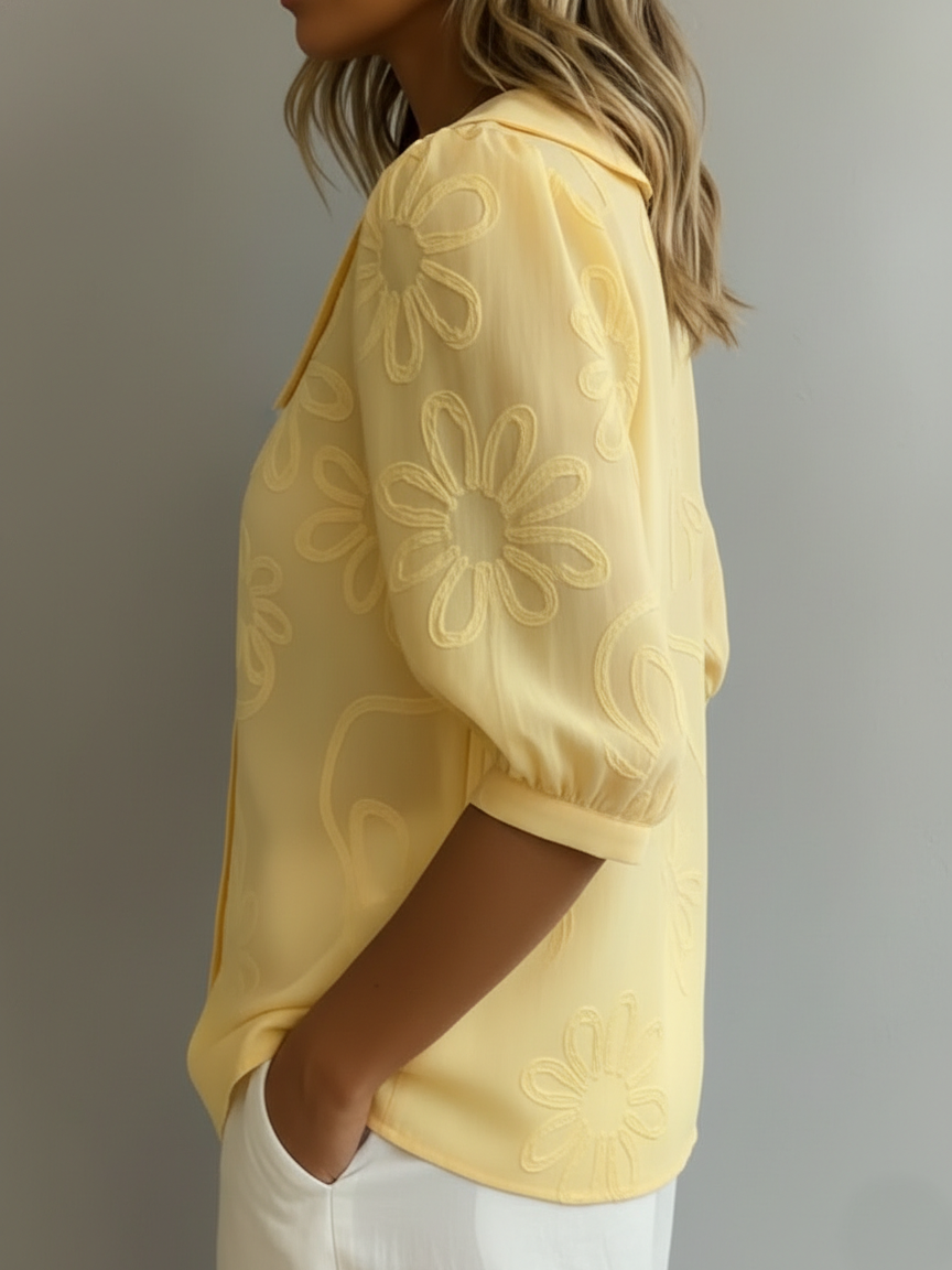 Celeste | Blusa ligera floral de elegancia natural