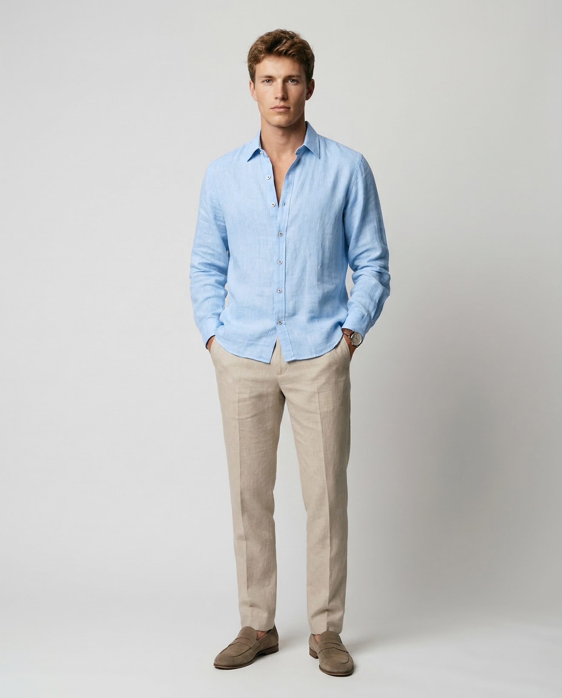 Camisa casual de lino