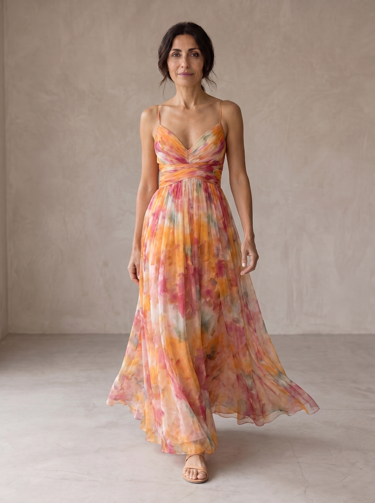 Giselle | Incantevole Abito Maxi con Stampa Floreale