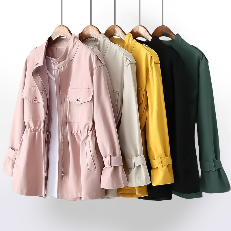 Chaqueta Safari con Cintura Ajustable