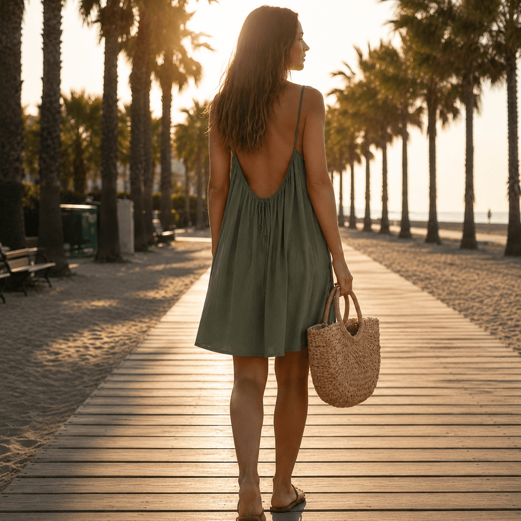 Notte | Elegante abito estivo con scollo sulla schiena