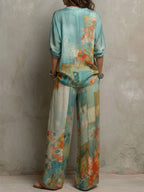 Mirella | Ensemble élégant à imprimé floral et pantalon ample