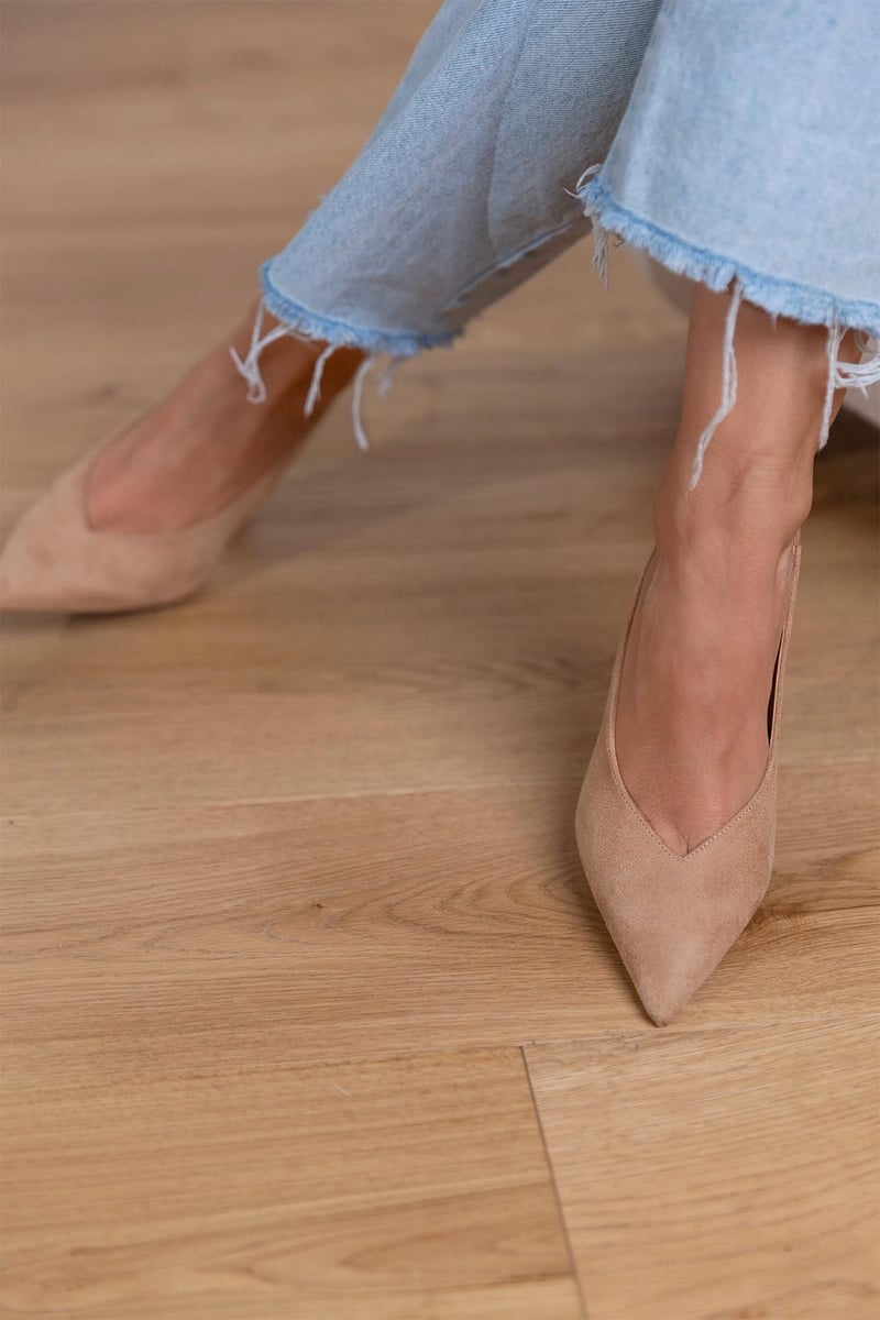 Marlene | Zapatos de tacón bajo en color beige